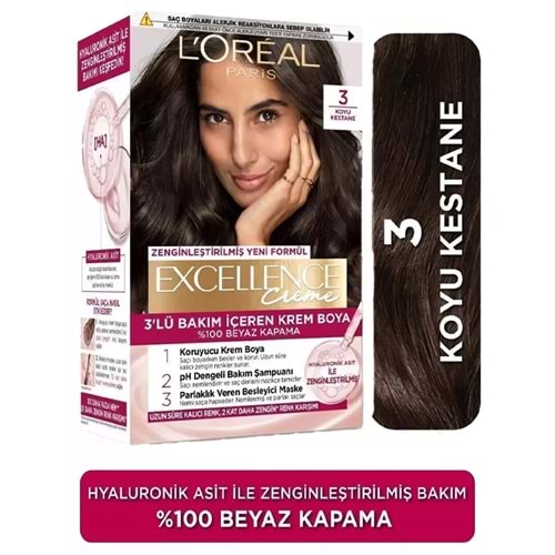 LOREAL EXCELLENCE 3 KOYU KESTANE.