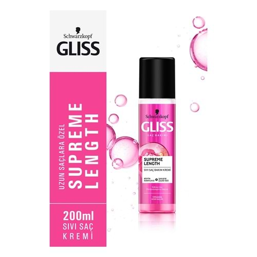 GLISS SAÇ KREMİ SIVI Supreme Length 200ml TR YENİ