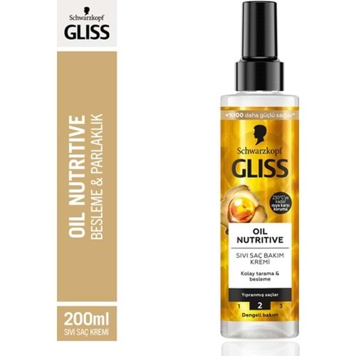 GLISS SAÇ KREMİ SIVI Oıl Nutrıtıve 200 ml