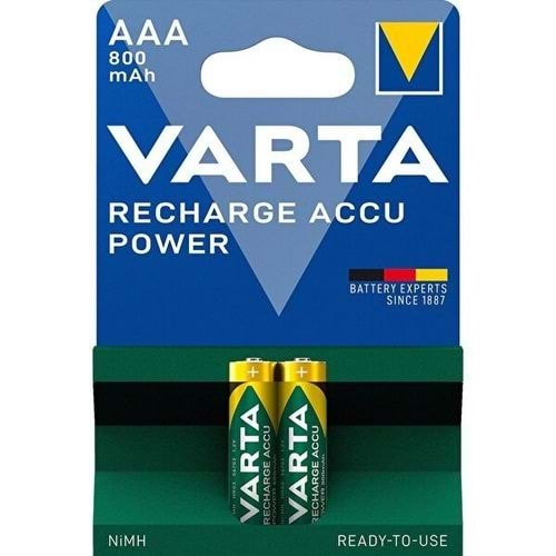 VARTA İNCE PİL2 Lİ ŞARZLI 800 MAH.