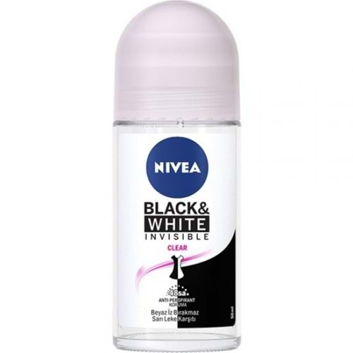 NIVEA DEODORANT ROLL-ON INV B&W CLEAR KDN 50ML