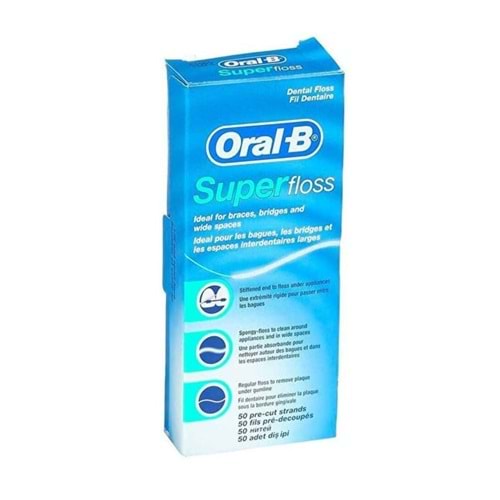 ORAL-B DİŞ İPİ SÜPER FLOSS 50 ADET