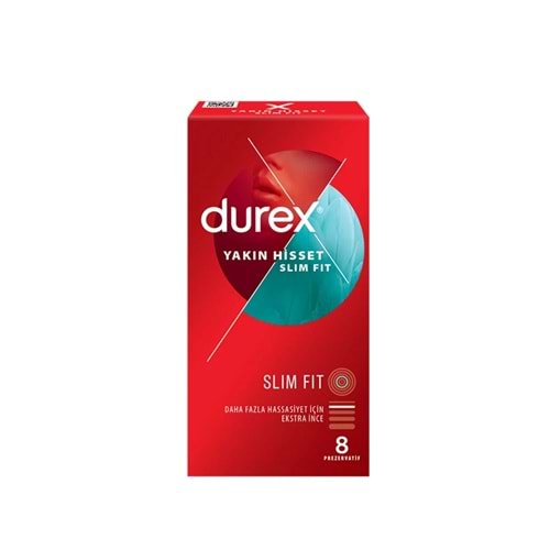 DUREX YAKIN HİSSET SLİM 8 Lİ PREZERVATİF