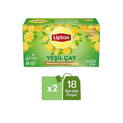 Lipton Osmantus Çiçek Bahçesi Aromalı Yeşil Çay 18li