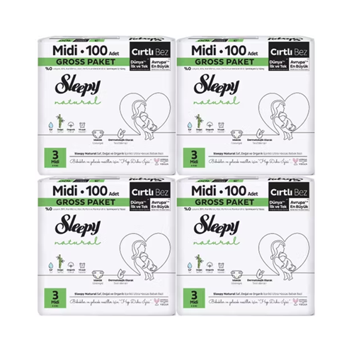 Sleepy Natural No:3 Midi 400 Adet Bebek Bezi