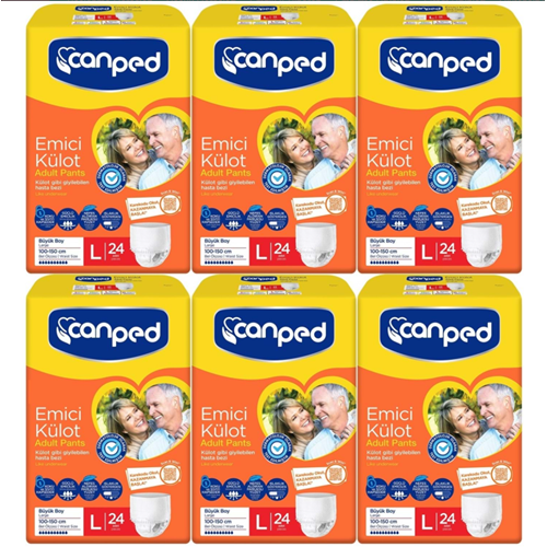 Canped L 6x24 Adet Emici Külot Yetişkin Hasta Bezi