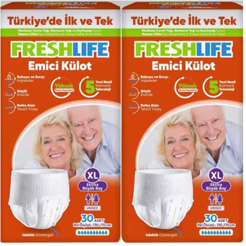 Freshlife Emici Külot XL 30x2 Adet Hasta Bezi