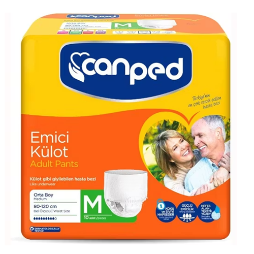 Canped Emici Külot Orta Boy Medium 120 Adet Hasta Bezi