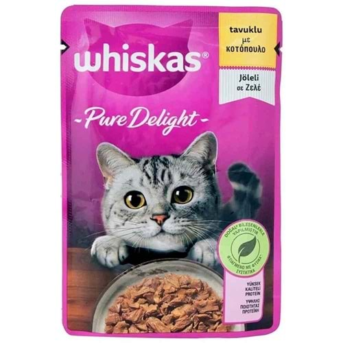 WHİSKAS YAŞ MAMA 85 GR PURE DELİGHT TAVUKLU KEDİ