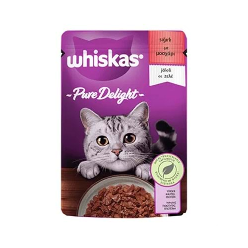 WHİSKAS YAŞ MAMA 85 GR PURE DELİGHT SIĞIRLI KEDİ