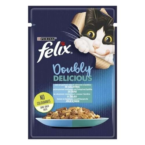 FELIX DblyDl GiJ SOMON VE SARDALYA 26x85g IT KEDİ MAMASI