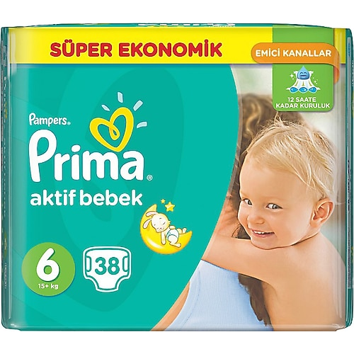 PRIMA ÇOCUK BEZİ ACT.FIRSAT 6 BEDEN 38 LI 13-18 kg