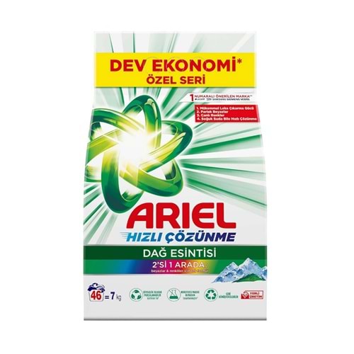 ARİEL 7 KG DAĞ ESİNTİSİ BEYAZLAR RENKLİLER AQUA PUDRA
