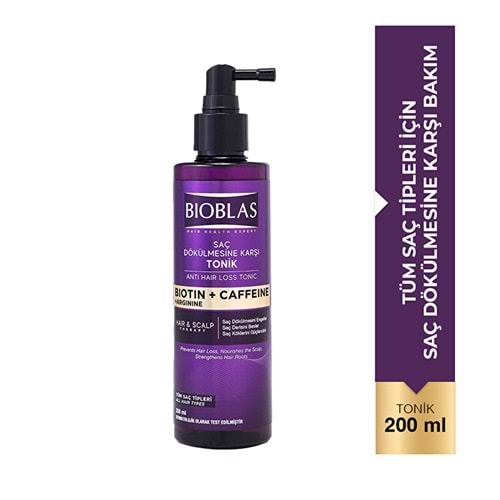BIOBLAS 200ML TONİK BİOTİN KAFEİN SAÇ DÖKÜLMESİNE KARŞI