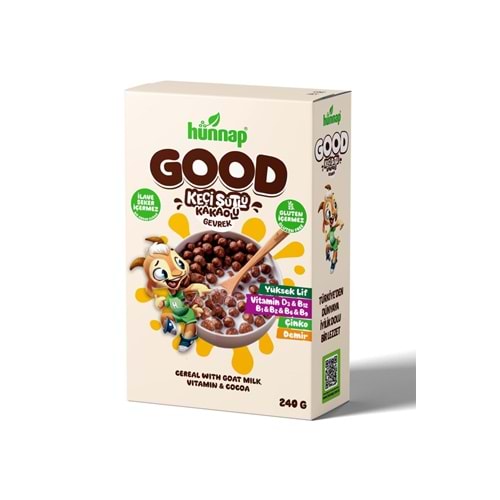 HÜNNAP GLUTENSİZ GOOD ŞEKERSİZ GEVREK 240 GR