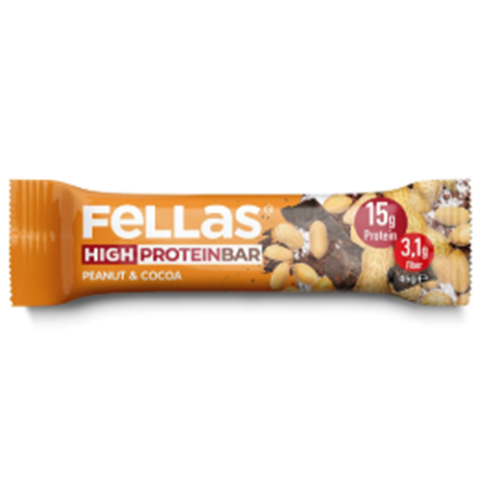 Fellas Yüksek Protein Bar - Yer Fıstığı ve Kakao (45 g)