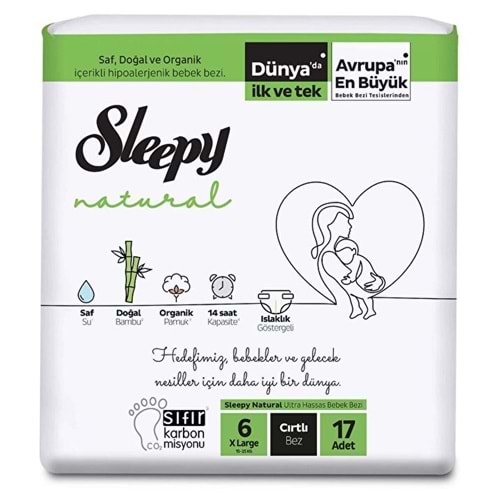 SLEEPY JUMBO NO:6 EXTRA LARGE 17 Lİ ÇOCUK BEZİ