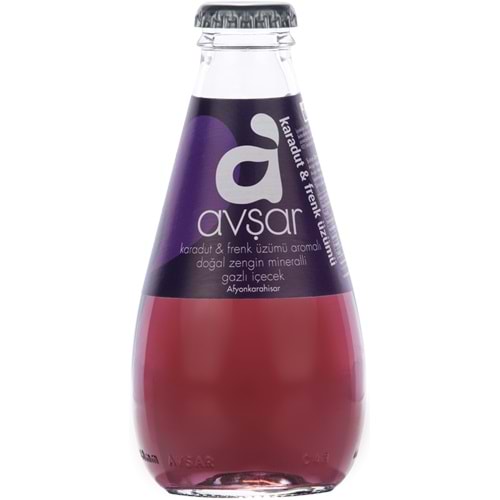 AVŞAR 200ML KARADUT FRENK ÜZÜMÜ MADEN SUYU