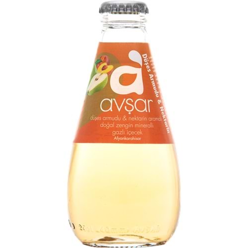 AVŞAR 200ML DÜŞEŞ ARMUDU NEKTARİN MADEN SUYU