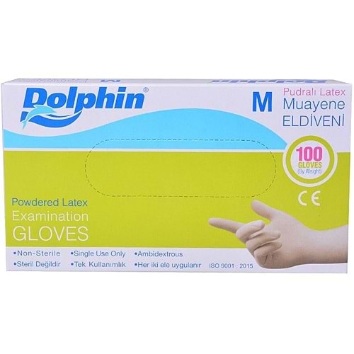 LATEX ELDİVEN ORTA 100 LÜ DOLPHİN DOLPHİN