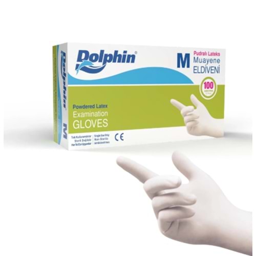 LATEX ELDİVEN ORTA 100 LÜ DOLPHİN.