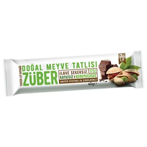 ZÜBER ANTEP FISTIKLI ÇİKOLATALI 40GR