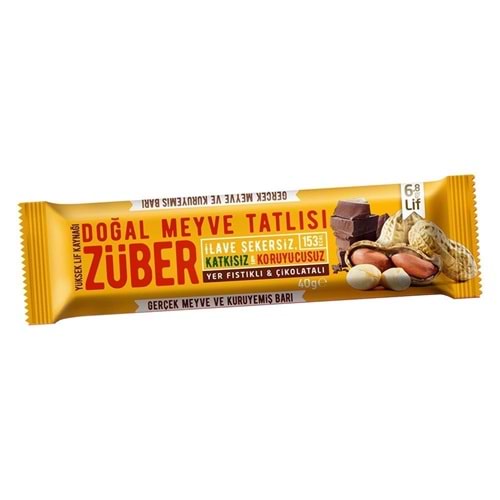 ZÜBER YER FISTIKLI ÇİKOLATALI 40GR