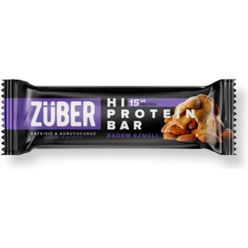 ZÜBER PROTEİN BAR BADEM EZMELİ 45 GR
