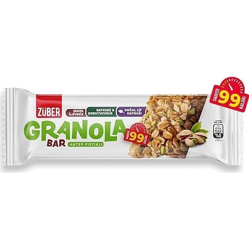 ZÜBER GRANOLA BAR ANTEP FISTIKLI 25 GR