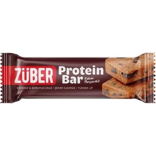 ZÜBER PROTEİN BAR KAKAOLU parçacıklı 35 GR