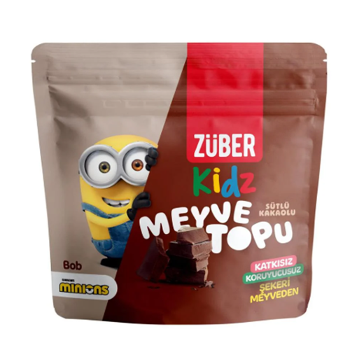 ZÜBER KIDZ SÜTLÜ KAKAOLU MEYVE TOPU 42 GR
