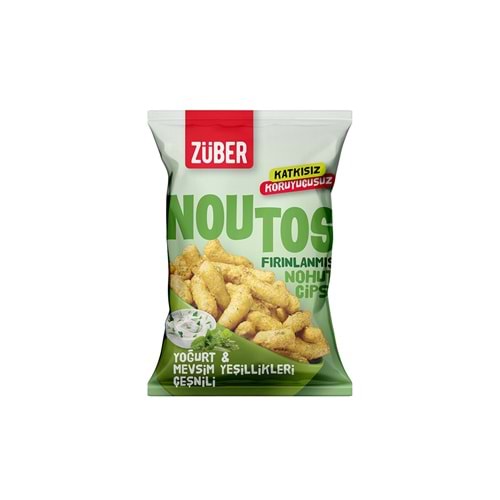 ZÜBER NOUTOS YOĞURT MEVSİM YEŞİLLİLKERİ NOHUT CİPSİ 55 GR