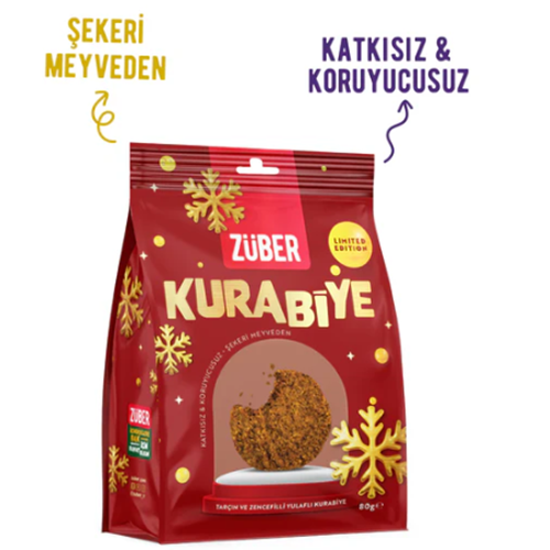 ZÜBER KURABİYE TARÇIN VE ZENCEFİLLİ YULAFLI 80 GR