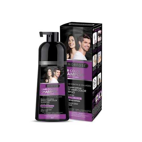 MORFOSE 420 ML ŞAMPUAN SAÇ SAKAL BEYAZ KAPATICI SİYAH.