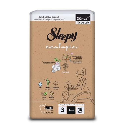 SLEEPY Hijyenik Peed Ekolojik Süper Ekonomik Gece 18'li