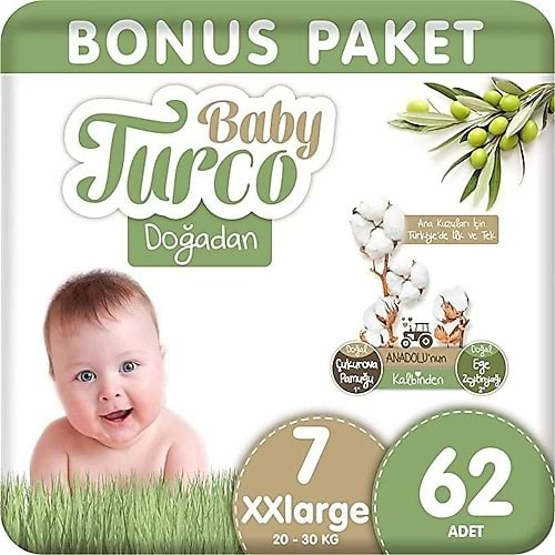 BABY TURCO BONUS NO:7 XX LARGE 62 li BEBEK BEZİ