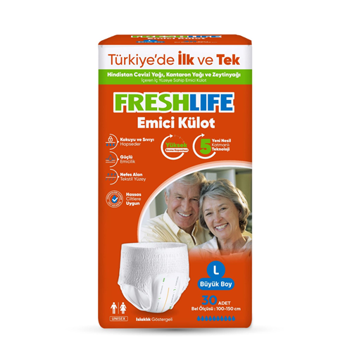 FRESH LİFE HASTA BEZİ KÜLOTLU LARGE 30 LU
