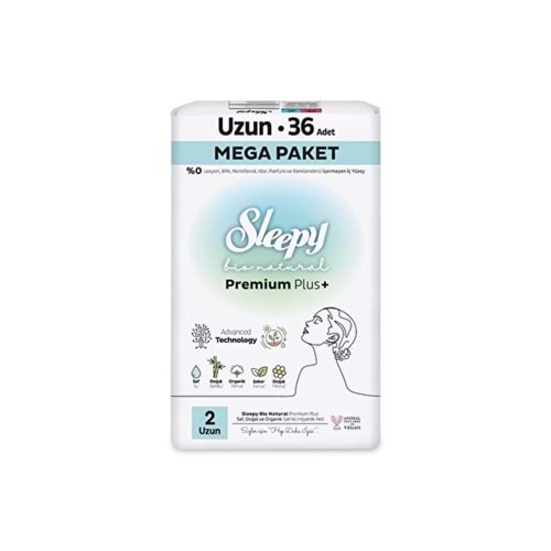 SLEEPY BİO NATUREL MEGA PAKET UZUN 36 LI KADIN PEDİ