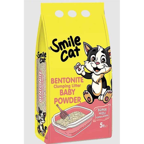 SMİLE KEDİ KUMU BENTONİTE BEBEK PUDRALI 5 LT