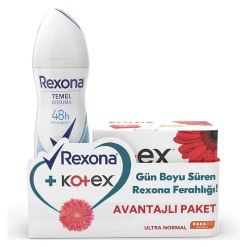 REXONA DEO SHOVER FRESH 150 ML+kotex normal hediye