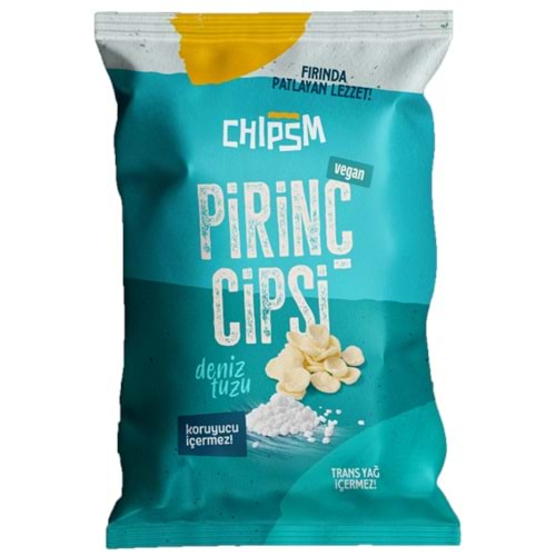 DOĞAL PİRİNÇ CİPSİ DENİZ TUZLU 65 GR