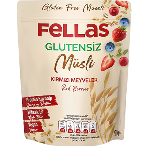 Fellas Glutensiz Müsli - Kırmızı Meyveli (270g)