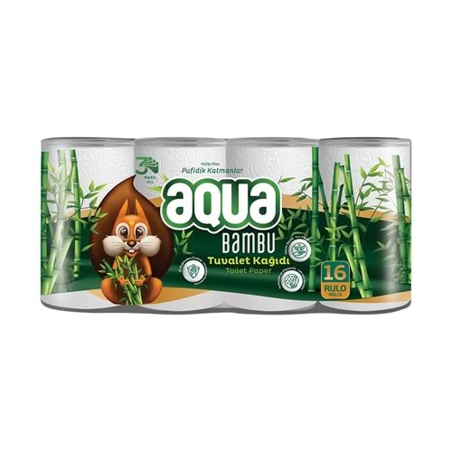 AQUA TUVALET KAĞIDI 16LI BAMBU 3 KATLI