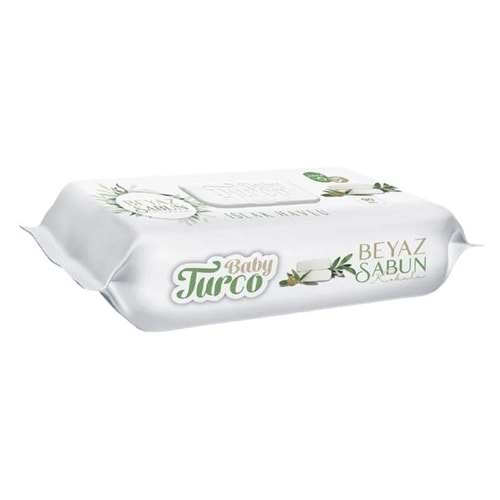 BABY TURCO ISLAK HAVLU 90 BEYAZ SABUN KOKULU