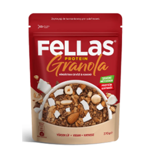 Fellas Vegan Protein Granola - Hindistan Cevizi & Kakao (270g)