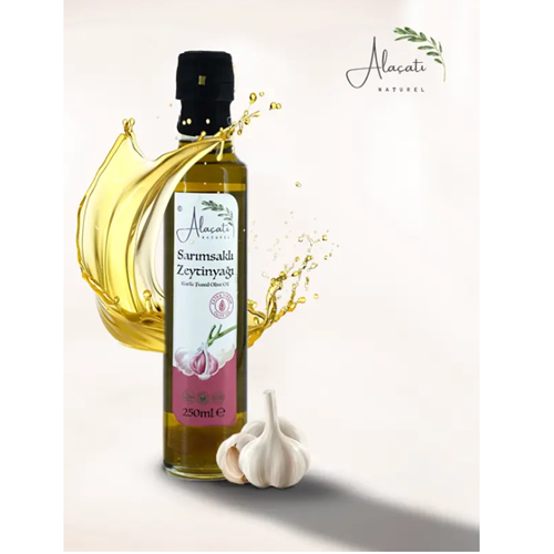 ALAÇATI NATUREL SARIMSAKLI ZEYTINYAĞI 250 ML