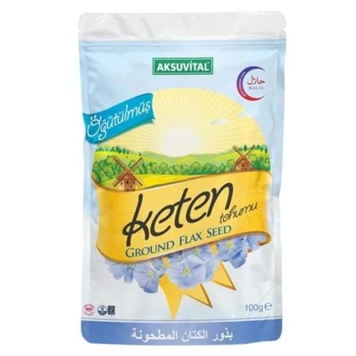 AKSU VİTAL KETEN TOHUMU 100GR ÖĞÜTÜLMÜŞ DYPACK