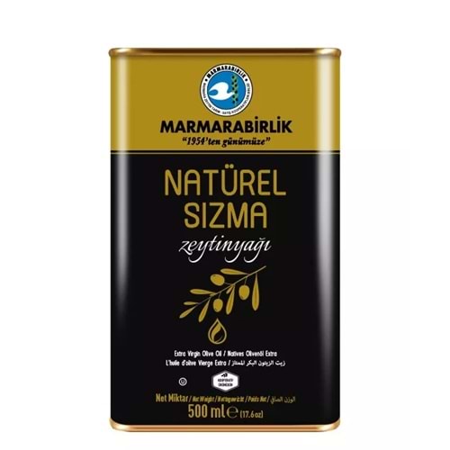 MARMARA BİRLİK SIZMA ZEYTİNYAĞI 500ML TENEKE