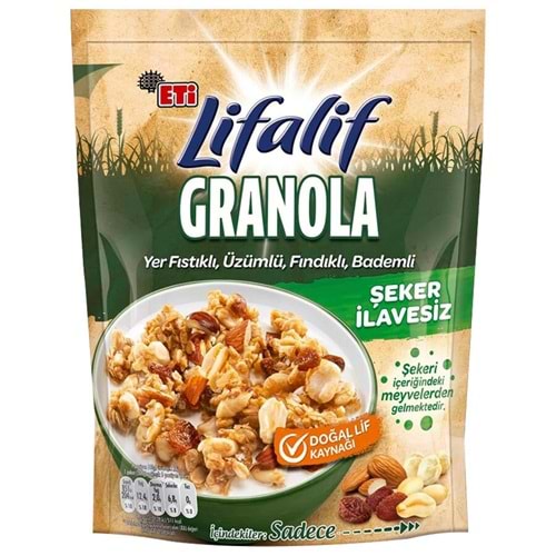 ETİ LİFALİF GRANOLA YER FISTIK,ÜZÜM,FINDIK,BADEMLİ 200 GR