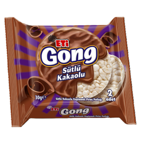 ETİ GONG SÜTLÜ KAKAO KAPLI PİRİNÇ PATLAĞI 30 GR